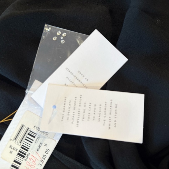 Colette Dinnigan Hand EmbellishedSILK Blouse with Tie Back and Sleeveless Design - Picture 10 of 11